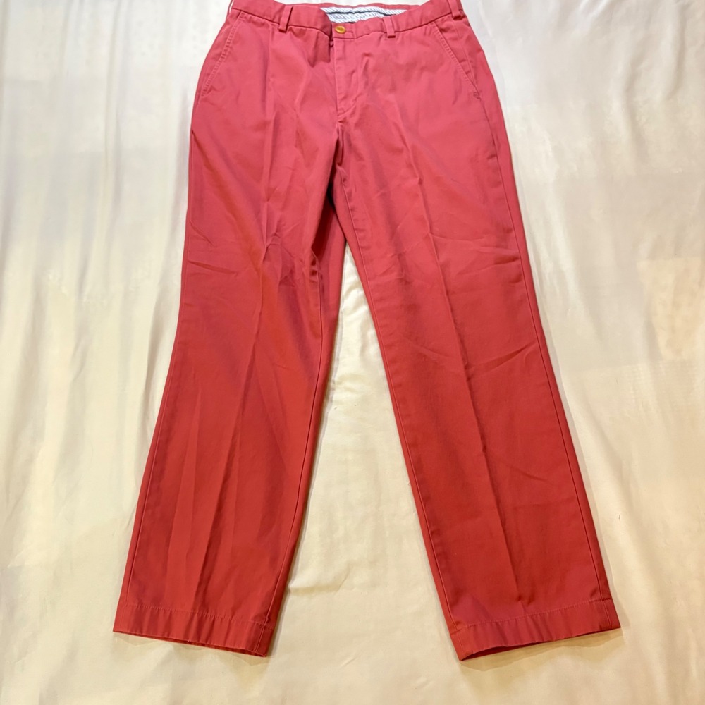 Brooks Brothers Clark Fit Mens 35x32 (31) Supima Cotton Chino Pants Red
